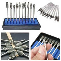 드러멜 드라멜 찌선반 10pcs 6x3mm 생크 드로잉 텅스텐 카바이드 밀링 커터 로터리 도구 버 더블 로터리 dremel 금속 나무 전기 연삭, a