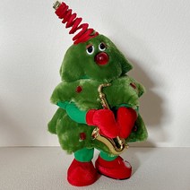 [무선쥐] 댄싱트리 크리스마스 춤추는 산타 인형 캐롤나오는 장난감 틱톡 인싸템, 트리(트럼펫)