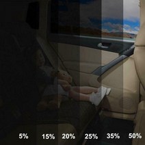 블랙 윈도우 틴트 필름 50cm x 300cm 자동차 스티커 단열 보호 UV 틴팅 사이드 썬 바이저 스타일링, 15 percent