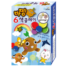 칼라클레이6색 점토 찰흙 컬러클레이 오감놀이 만들기재료 꾸미기재료 학습재료 바핑클레이체험활동 kc인증, 칼라클레이6색세트, 칼라클레이6색세트