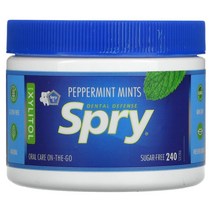 자일러 스피리 페퍼민트 민트 슈가 프리 240 개입 Xlear Spry Peppermint Mints