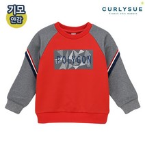 CURLYSUE 컬리수 폴리곤 테잎쿠션지티셔츠(기모) CNW0XQTS81 겨울