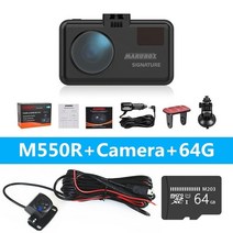 MARUBOX-3 인 1 레이더 탐지기 GPS Wifi 업데이트 자동차 DVR HD2304 1296P 마그네틱 마운트 디자인 및 음, 02 64G with Camera
