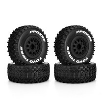 RC카 바디 Hotstrom-110x43mm 쇼트 코스 트럭 휠 타이어 1/10 RC 자동차 슬래시 아르마 센톤 HuanQi 727 Vkar 10SC hpi용, 03 C