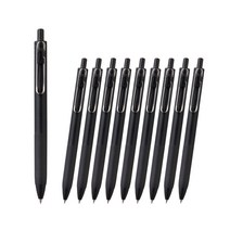 [10개입] 유니볼 원 uni ball one 노크식 겔 잉크 중성볼펜 선명한 잉크 0.5mm (UMN-S-05), 10개입 블랙(블랙바디) 0.5mm (UMN-S)