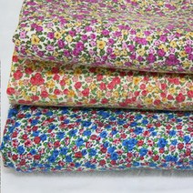 자투리 면기모 플라워레인 원단 택1, 면기모 플라워레인 퍼플