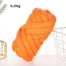 실 털실 빅 자이언트 얀 망고실 핑거니팅 가방 Chunky Yarn Thick Warmth DIY Knitting Giant Crochet Soft Big Cotton Roving, [21] Orange 0.25KG