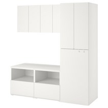 이케아 스모스타드 / PLATSA 플랏사 수납콤비네이션 - 화이트 화이트/with pull-out 180x57x196 cm