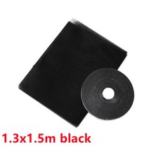 방충망용품 실내 곤충 비행 모기장 스크린 커튼 메쉬 버그 모기 그물 문 창 화면 테이프와 자기 접착 보호, [03] 1.3x1.5m black