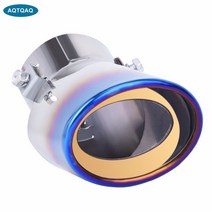 자동차 마후라 머플러 팁 가변 배기 튜닝 구운 블루 스테인레스 스틸 파이프에 대 한 1 액세서리 파이프 직경 58 미만, 없음