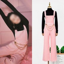 28 디리러바 니트 멜빵바지 체인 벨트 방송 영화 예능 드라마 연예인 룩 풍 스타일 패션 코디 아이돌 걸