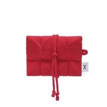 조셉앤스테이시(JOSEPH&STACEY) Lucky Pleats Knit Card Wallet Barbados Red (0JSM1WT40202F)