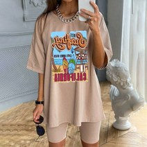 바다 서핑 보드 파라다이스 비치 여성 T 셔츠 여름 서핑 보드 탑스 스타일 o-넥 그래픽 재미 있은 여자 Tsh, 01 khaki-BestSurfing_04 L