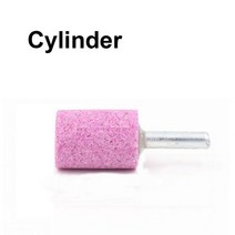 생크 6mm 레드 커런덤 연마 휠 연삭 헤드 도구 장착 스톤 포인트 전기 액세서리, 01 Cylinder_01 1Pcs_05 16mm