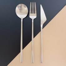 나날 유기 커트러리 양식기셋트 숟가락 포크 나이프 택1 유기수저세트, 스푼