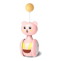 새로운 재미 텀블러 깃털 고양이 잡기 공 고양이 장난감 대화 형 장난감 공 용품 애완 동물 장난감 고양이, 03 small ball pink