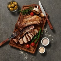[감탄소식]무항생제 한돈 듀록 돈대갈비 시즈닝 스테이크 710g, 2팩