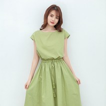 NANCLEAN 여성 솔리드 튜닉 원피스