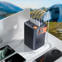 인산철 파워뱅크 각형 휴대용 배터리 카라반 낚시 12V, 단일사이즈, A_(다크나이트그레이) 60000mAh