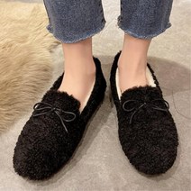 여성겨울신발 데일리착용 털안감 로퍼 벨트모카신