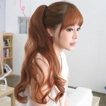 가발스토리 집게달비/포니테일 스위트비 55cm, 오렌지브라운(모델착용)
