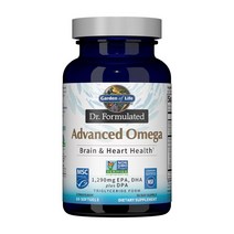 가든오브라이프 닥터 포뮬레이티드 어드밴스드 오메가 1290 mg 시트러스 맛 60 소프트젤, 5병, 60정