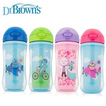 닥터브라운 애니멀 빨대컵 300ml, 블루