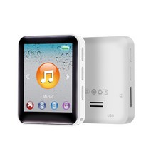 MP3 음악 플레이어 외부 재생 Walkman MP4 소형 및 휴대용 미니 스크린 P4 카드 녹음 다기능, 하얀, 64GB