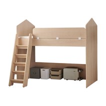 슈에뜨 어린이 수납 벙커 침대 기본형, 오크_화이트