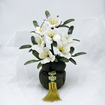 승진 영전 취임 축하 개업 이사 집들이 선물 / 아토제이드 *스페셜에디션* 옥꽃 매화 7송이, 프리미엄화이트(반투명)