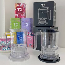 호주 T2 잎차 티 메이커 500ml 클리어 블랙색상, T2 티 메이커 클리어 색상