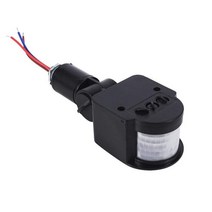 동체감지기 모션 센서 PIR 적외선 자동 움직임 감지기 타이머 LED 조명 센서용 실외 스위치 220V, Black