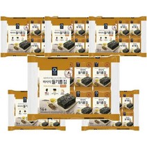 청정원 아침메뉴추천 바사삭 들기름 재래김 도시락 김 반찬 4g 16봉 6개 맛있는 어린이간식 간단한요리 간편식, 44세트
