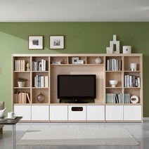 에든가구 거실 TV 책장 거실서재화 EDOD-3616 월플렉스, 줄무늬화이트, 60인치-최대 가로길이 1370mm