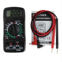 견고한 Digital LCD Multimeter XL-830L Voltmeter Ammeter AC/for DC/OHM Volt Current Test, 01 Black