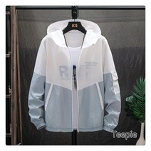 티피 남자 가볍고 통기 여름 아이스 자외선 차단 재킷 낚시복 커플 얇은 후드 상의