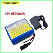 12V 6800mAh 18650 리튬 이온 충전지 BMS 리튬 배터리 팩 보호 보드 + 모니터링용 12.6V 충전기|Battery Packs|, 단일, 1개