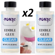 폰드엑셀 식용 접착제 2개 투명 글루 FONDX Edible Glue Clear 2 fl oz 59ml FOND XCEL 제빵 케이크 베이킹