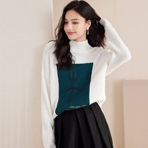 추동 반폴라 소프트 왁스 스웨터 여 풀오버 골지니트 상의 서양풍 레깅스