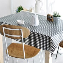 방수천 라미네이트 1cm쉬크블랙 체크L