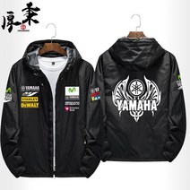 YAMAHA MoToGP 바이크 바람막이 레이싱슈트 바이크자켓 남녀공용, 블랙 - (3)