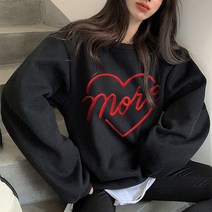 [자체제작] 모어하트 자수 맨투맨
