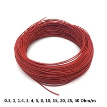 모든 크기 저전압 5V 12V 24V 36V 48V 전기 DIY 자동차 난방 시트 담요 따뜻한 와이어 불소 플라스틱 난방, 03 3 meters_07 8 Ohm
