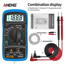 digital multimeter 멀티 테스터기 전기 전압 테스트기 멀티메타 디지털 AC, 02 Blue, 02 Blue