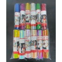 스타더스트웍스 토퍼시트지 12롤 세트 홀로그램 레인보우 카멜레온 사이즈 25cm x 1m 시트지 토퍼제작 토퍼만들기 레터링풍선