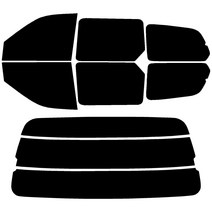 로톰 카니발 측후면 썬팅필름 DIY 셀프 열차단 썬팅지, 카니발1 (98-01), RTF-4S 25 (연함), 기아