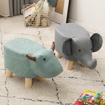 [해외직구] 귀여운 동물농장 동물모양 스툴/코끼리 송아지 강아지의자, 하얀송아지