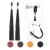 Ogfaour 모터사이클 할리데이비슨 테슬 오토바이 악세사리 가죽 극세사, 블랙 + 1개