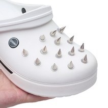 자비츠 크록 장식 악세사리 참 세트악어 슬라이드에 대 한 15pcs 신발 장식 매력 펑크 리벳 디자이너 슬