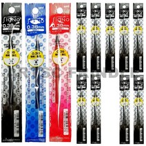 유니볼 시그노 UMR-1 리필심 혼합색상 12개 UM-151 DX 캡식펜 전용, 0.38 혼합12개(흑10청1적1)